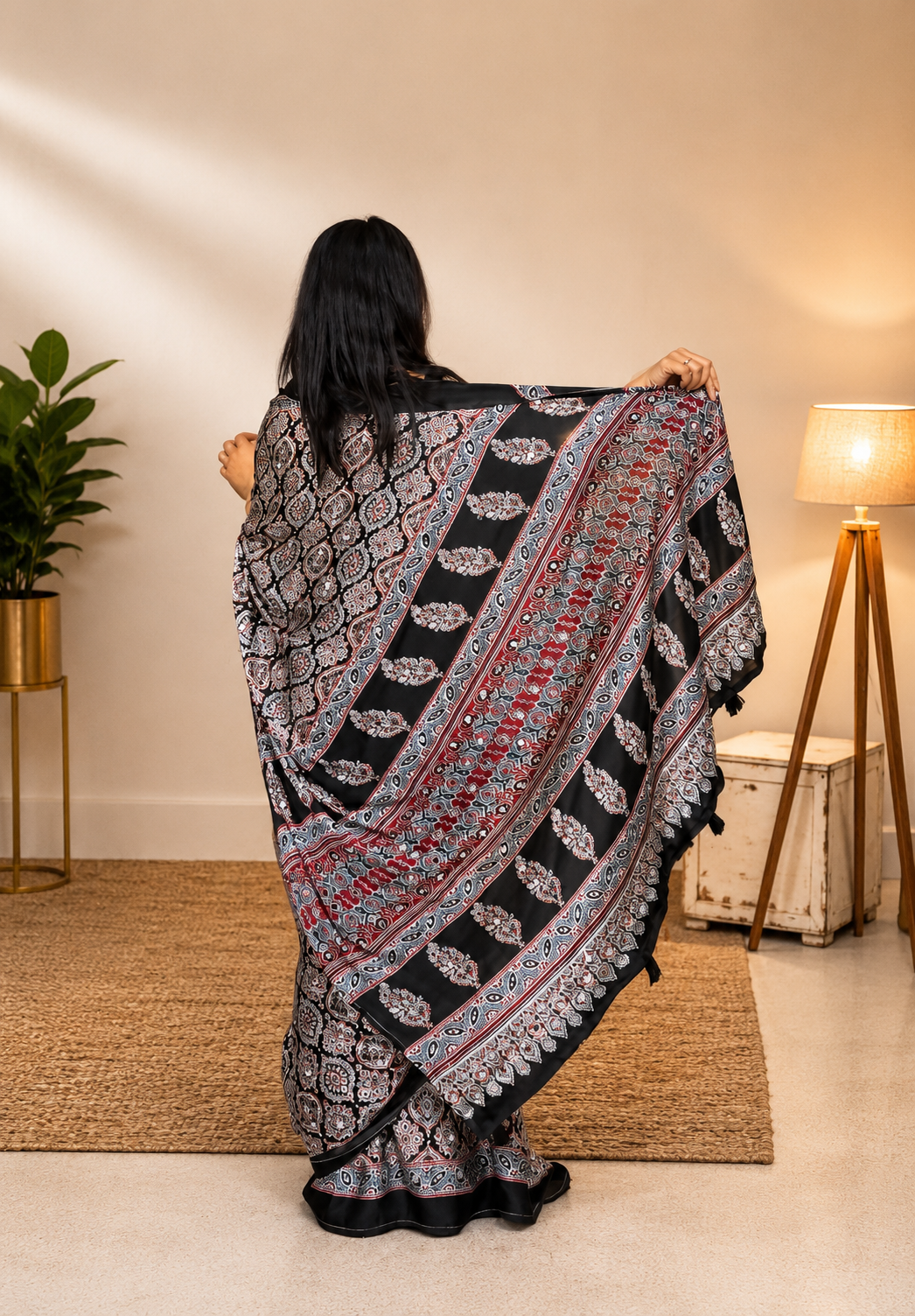 Ragini Black Mirror Saree