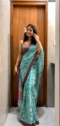 Viriti Blue Cotton Saree