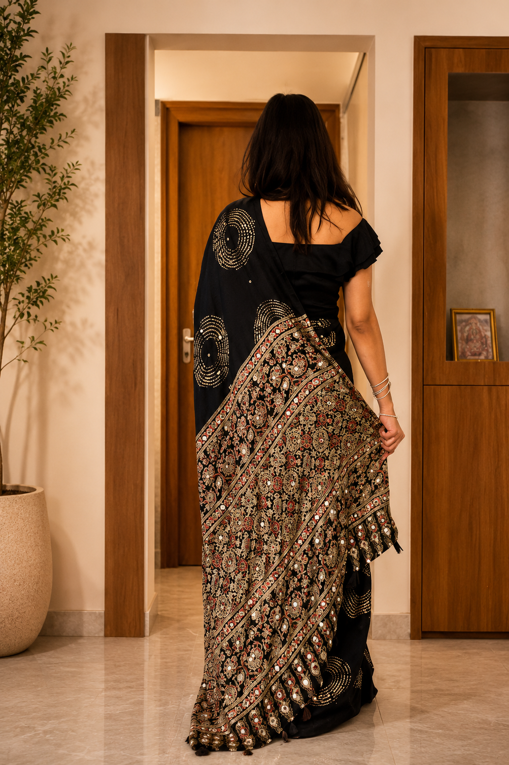 Noor (Black & Brown) Saree