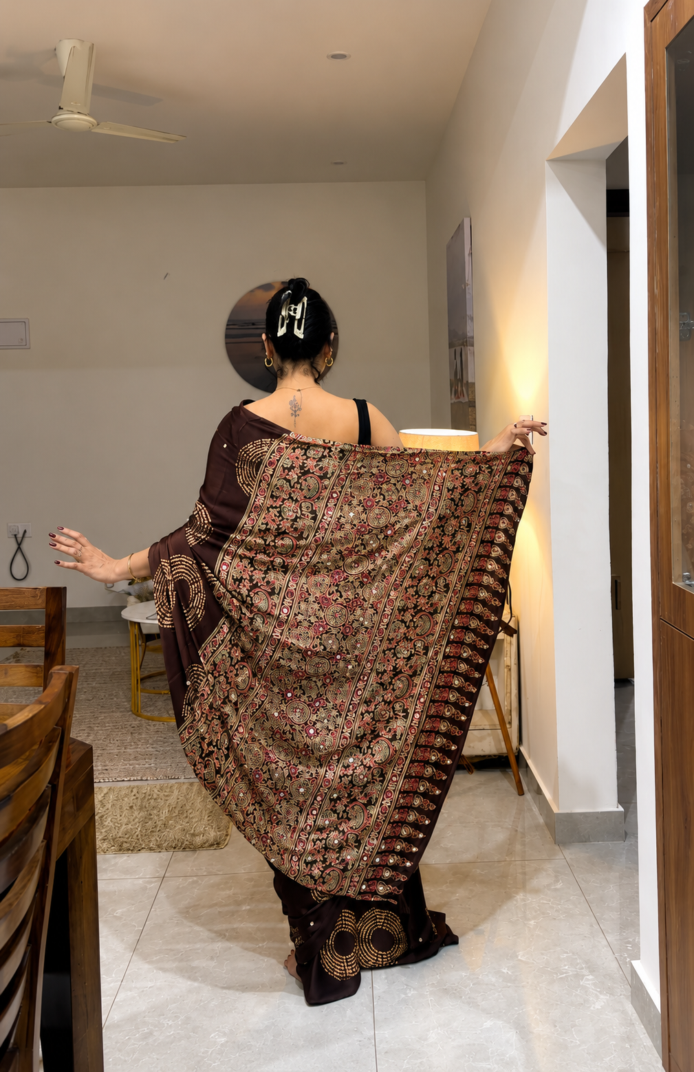 Noor Brown Saree