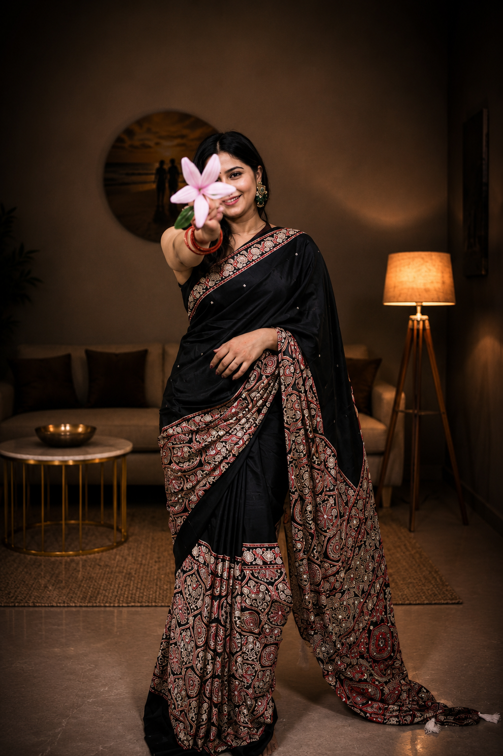 Rivaya Heritage Black  Saree