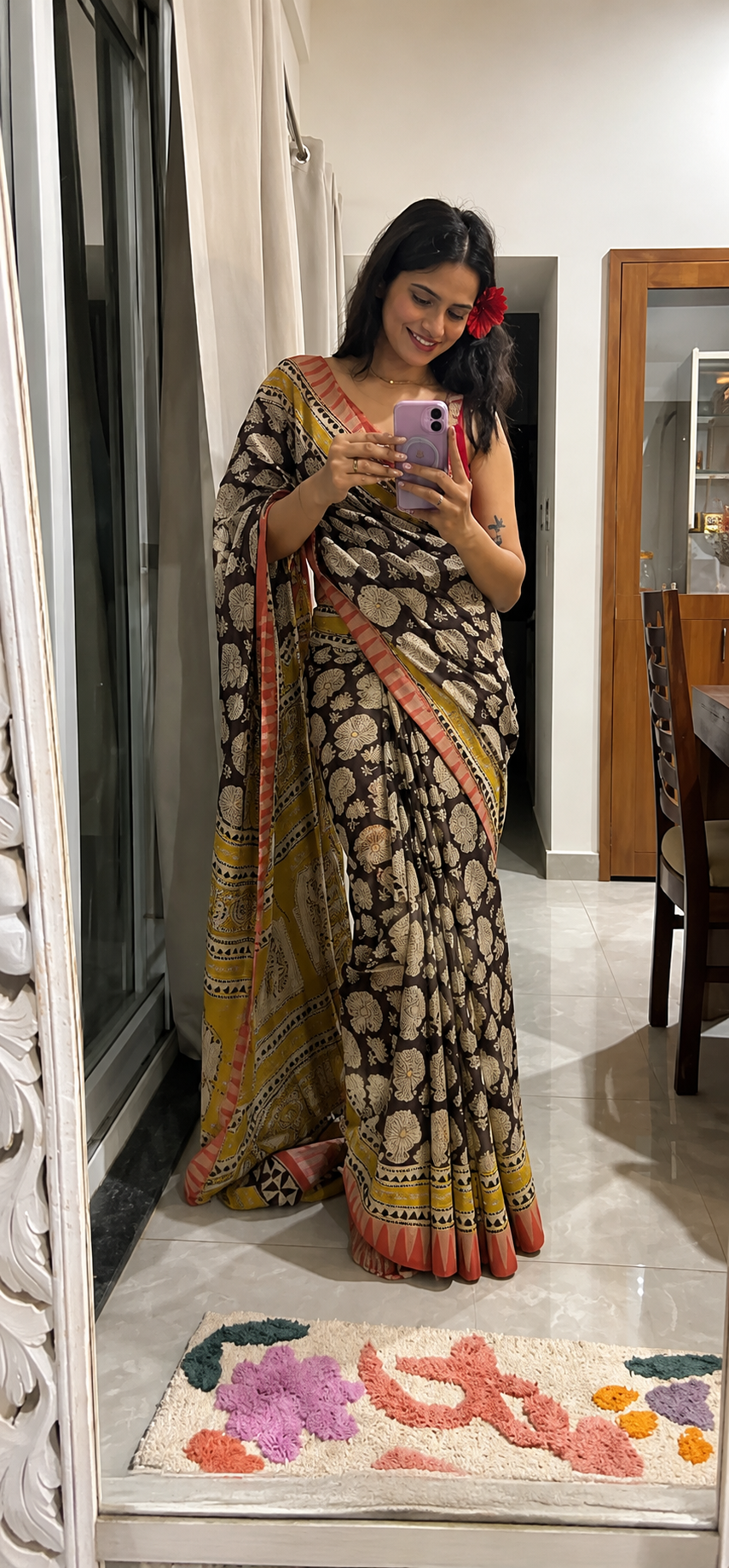 Vaanya Black Cotton Silk Saree
