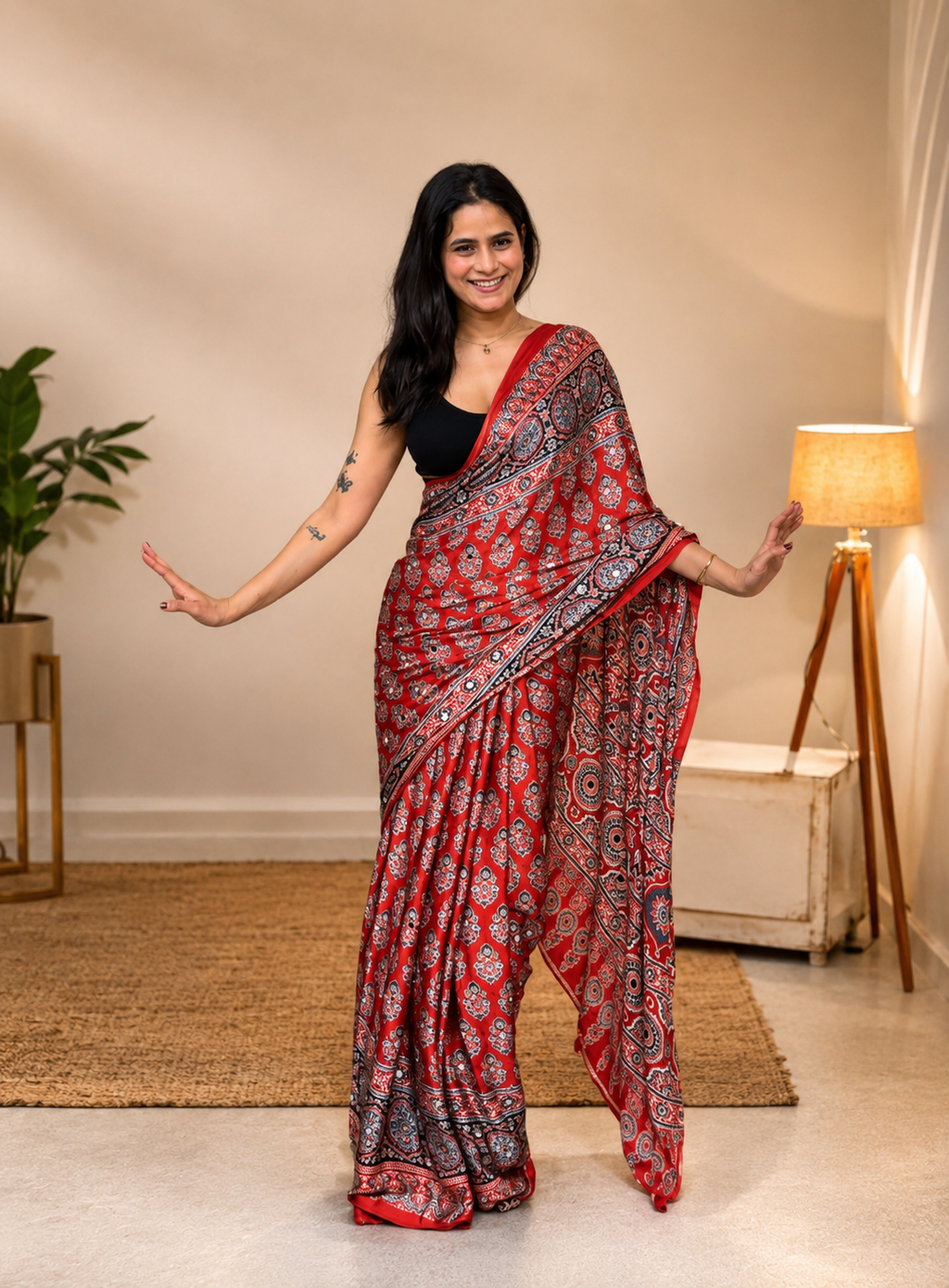 Laal-Ishq Mirror Saree