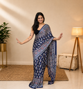 Mayuri Navy Blue Mirror Saree