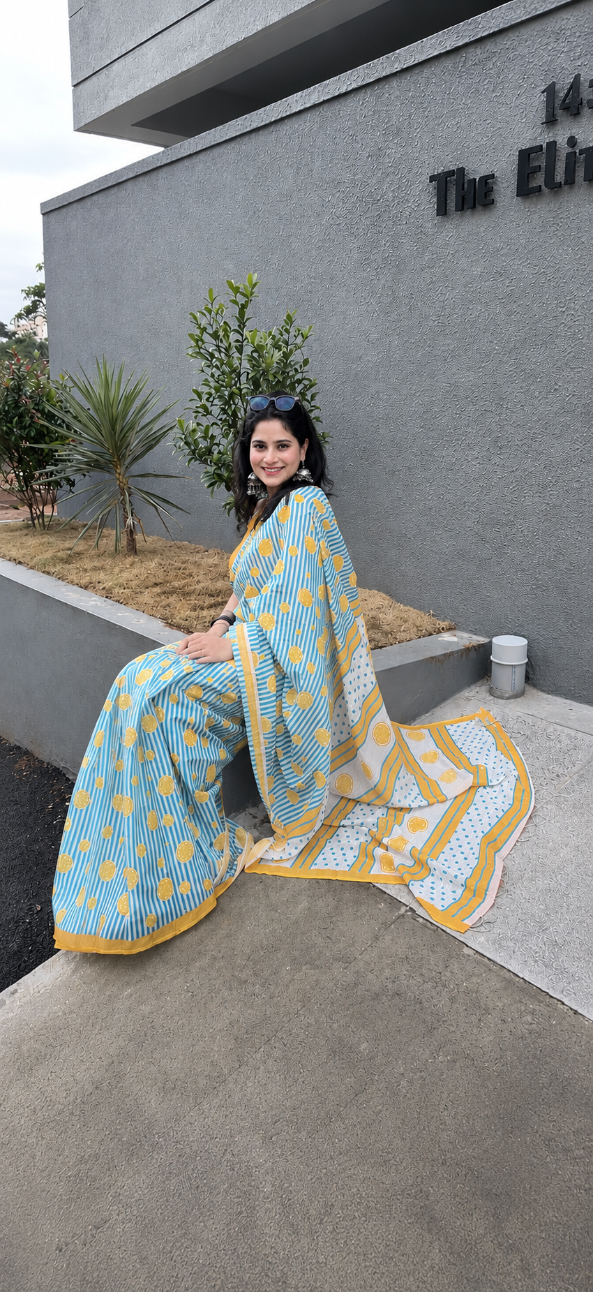 Leher Lemon Linen Saree