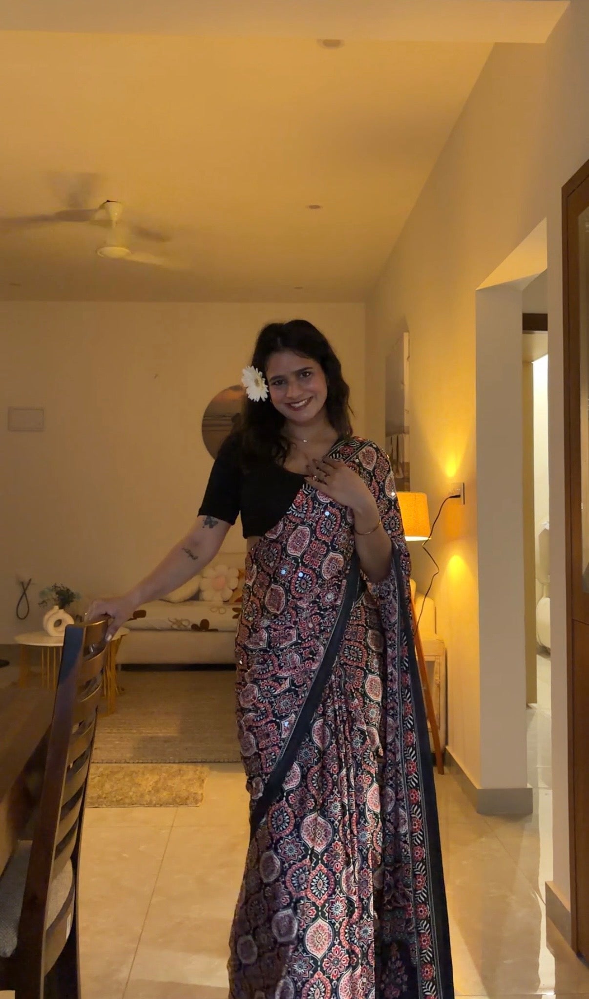 Suroor Black Saree