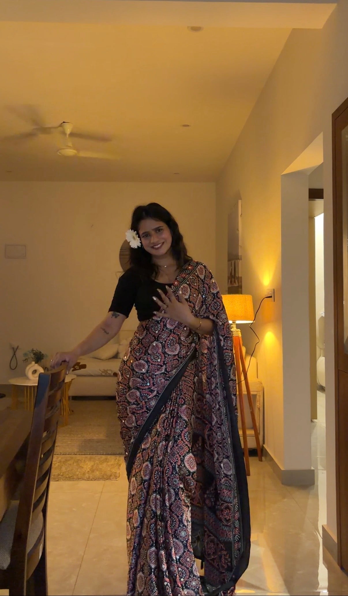Suroor Black Saree