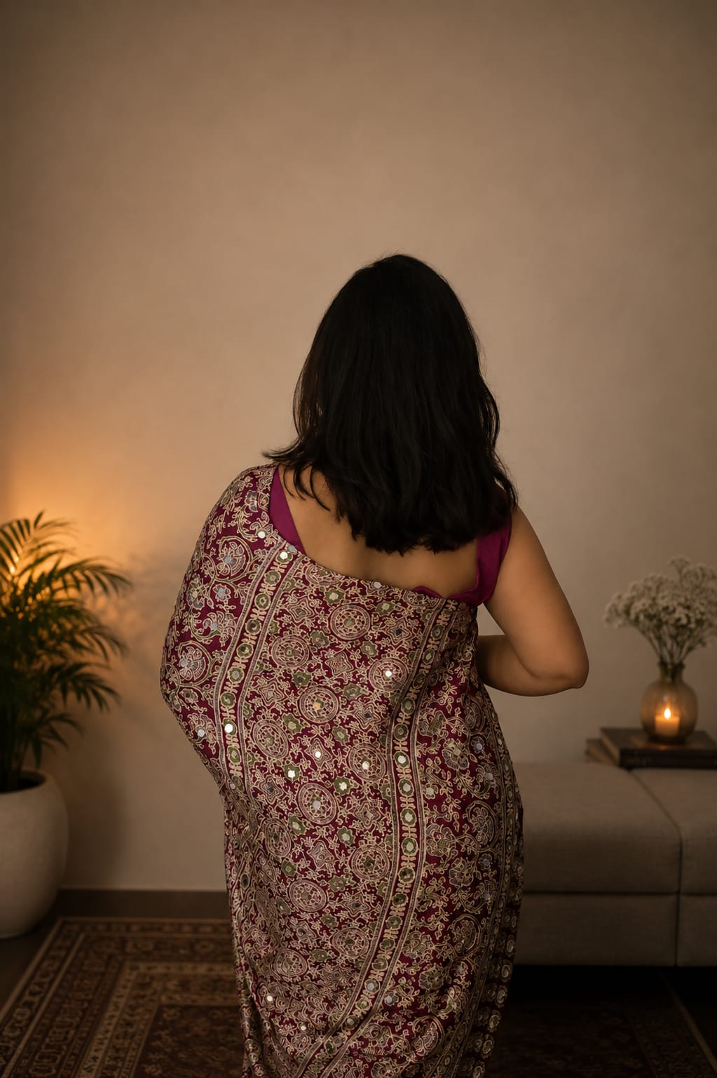 Noor Wine Saree