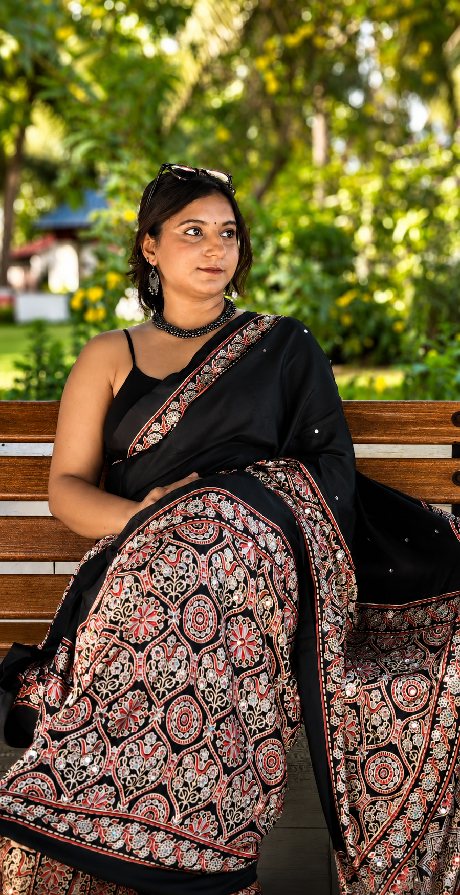 Rivaya Heritage Black  Saree