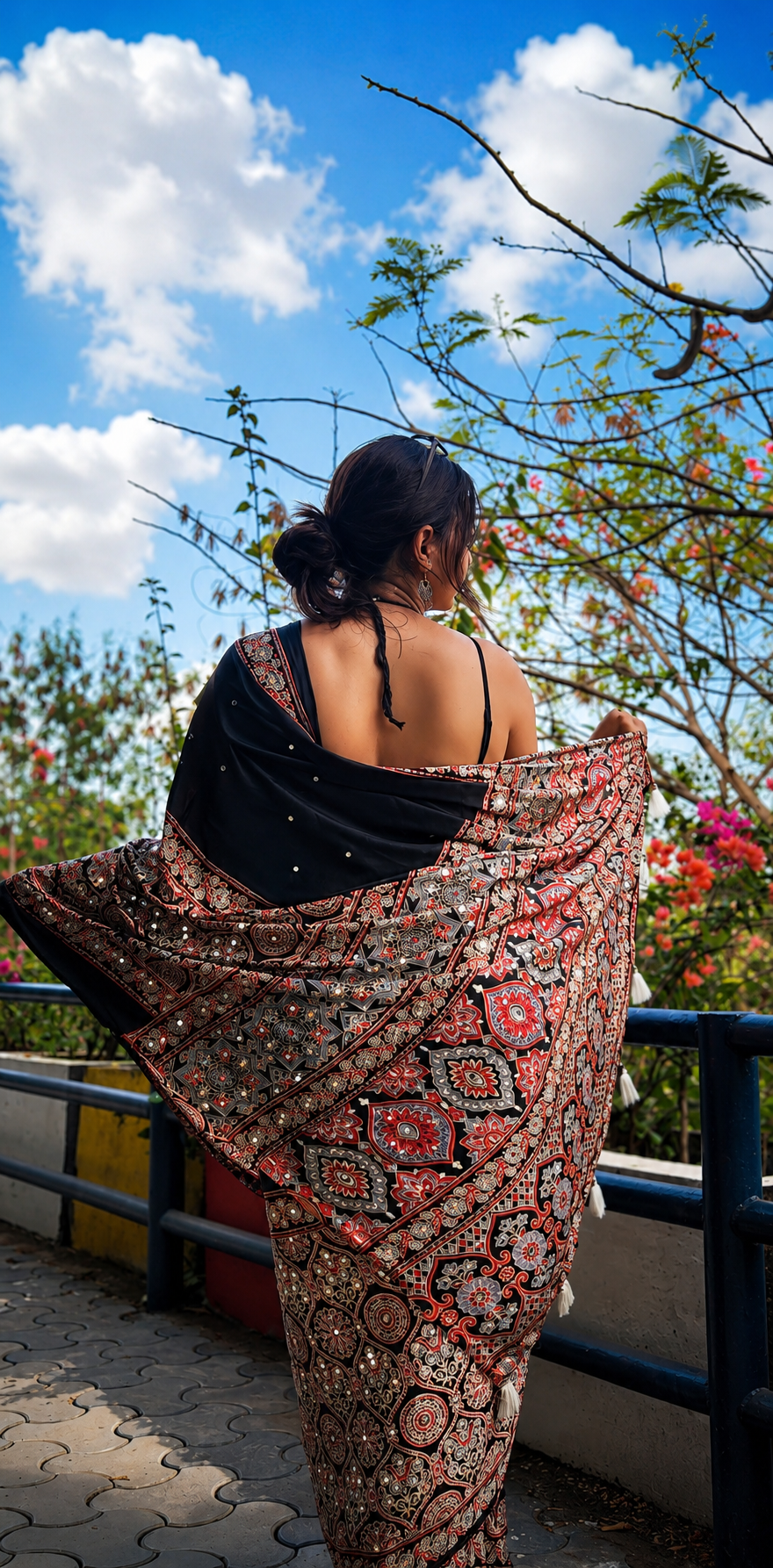 Rivaya Heritage Black  Saree