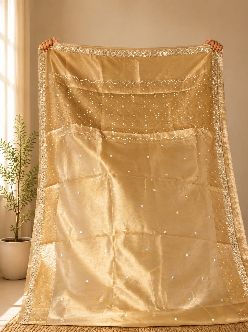 Swarna Golden Royal Banarasi Tissue Saree