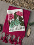 Mayurika pink khadi cotton saree